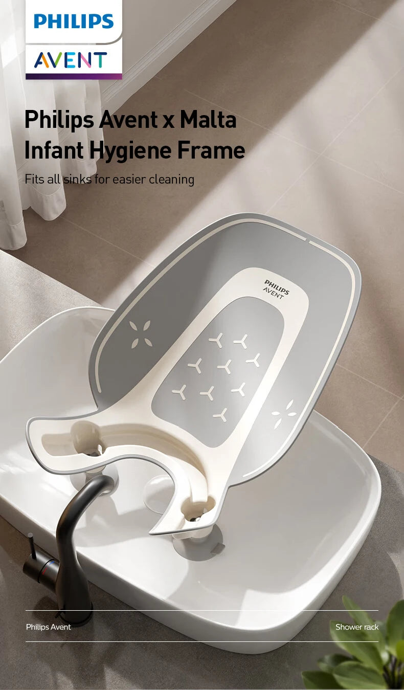 Avent Infant Hygiene Frame Universal Sink Support Stand PP TPE Bath Cleaning Holder for Newborn