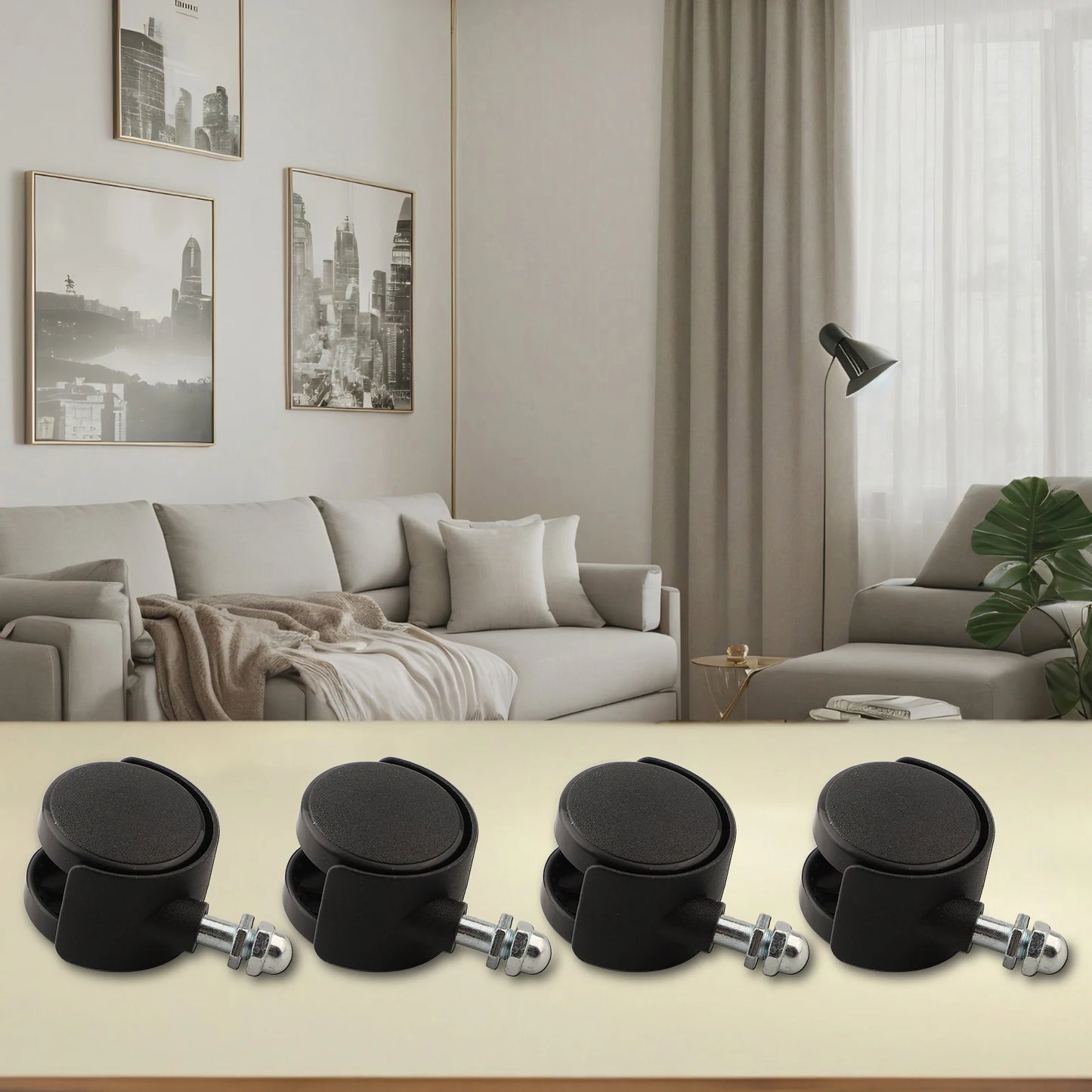 4PCS Casters To Replace Heater Wheels Casters For Midea Electric Oil Heater Electric Heater Mobile Bracket