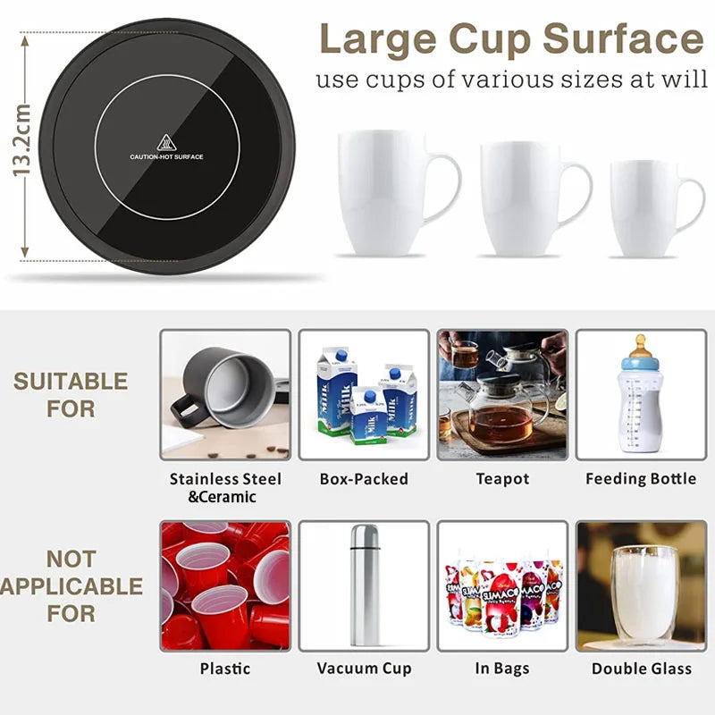 Cup Heater Coffee Mug Warmer Hot Tea Makers Heating Pad Warmer Coaster Electric Hot Plate Coffee Heater For Tea Milk