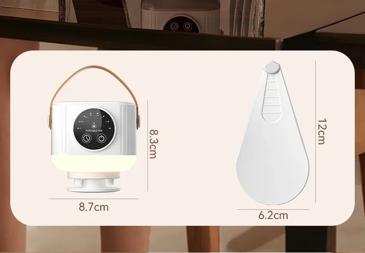 7200mAh Ceiling Fans Portable Camping Fan Tent Air Circulator Cooler Outdoor Rechargeable Electric Fan LED Light Remote Control