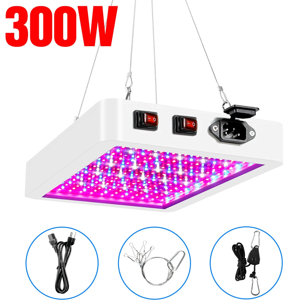 500W 300W LED Full Spectrum Plant Grow Light IR UV Indoor Flower Hydroponics Greenhouse Tent Vegetables Cultivation Growing Lamp
