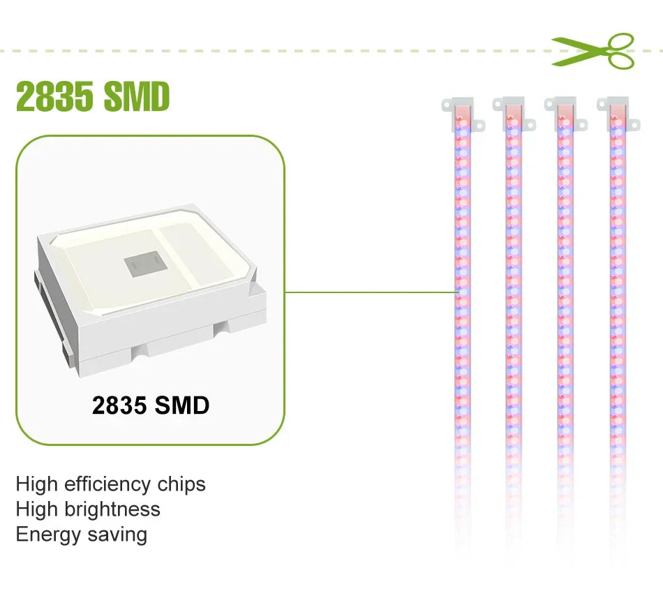 LED Plant Grow Light Bar 5V Full Spectrum Potted Fill Lamp USB Indoor Dimmable Succulent Seeding Flower Cactus Cultivate Lamps
