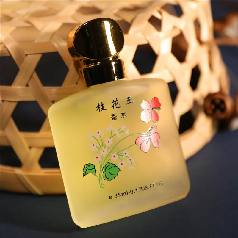 Osmanthus Perfume for Men Women Unisex Long Lasting Fresh Delicate Floral Scent with Rose Jasmine Student Fragrance 35ml Parfum
