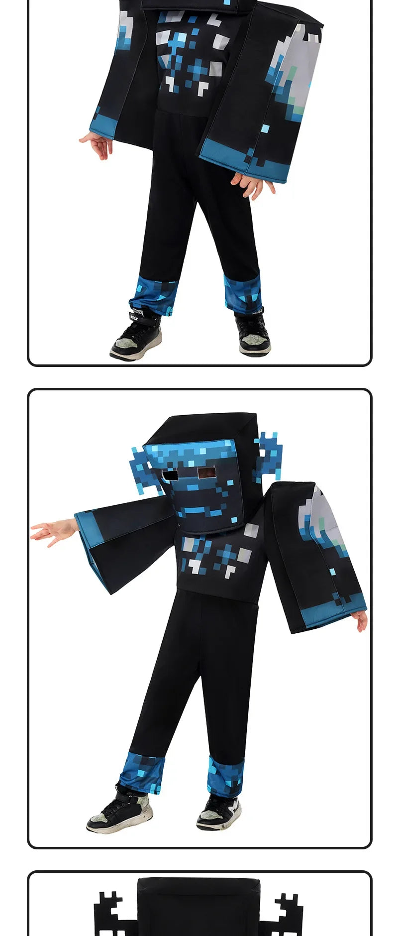 Halloween Cosplay My World Mc Game Dress Up Carnival Kids Cosplay Sound Guard Headgear Jumpsuit Boys Girls Performance Costumes