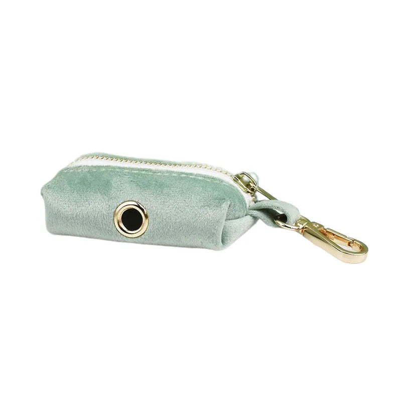 Mint Green Velvet Dog Collar And Leash Set For Dogs Custom Engraved Nameplate Pet Supplies Dog Leash Velvet 17