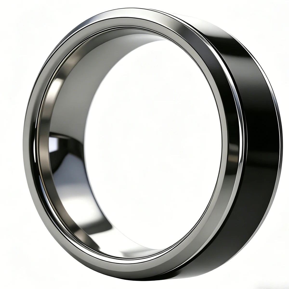 Stainless Steel Metal NFC Ntag216 Ring Programmable 888 Byte for Men and Women Wedding Ring,Can Write Anniversary Data ﻿