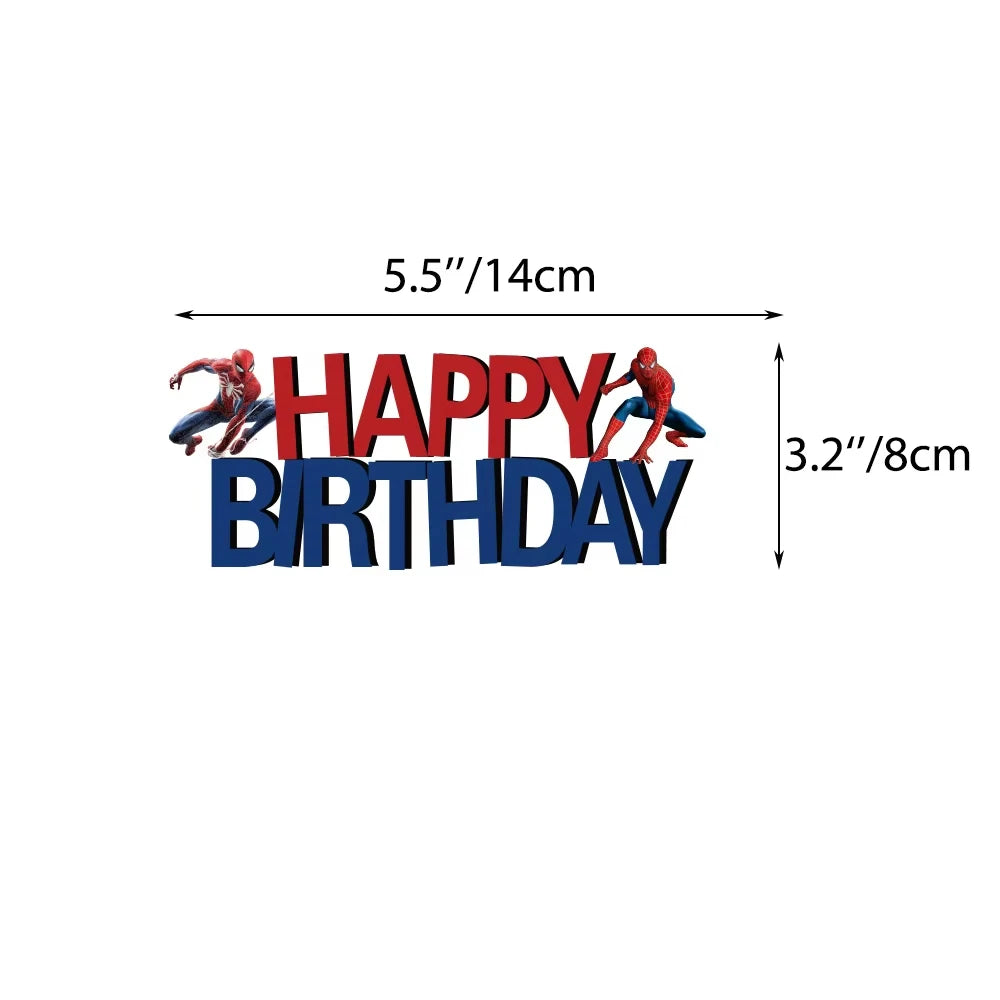SpiderMan Birthday Party Decoration Party Supplies Set Tableware Tablecloth Cup Plate Balloon Cake Topper Party Supplies Gifts