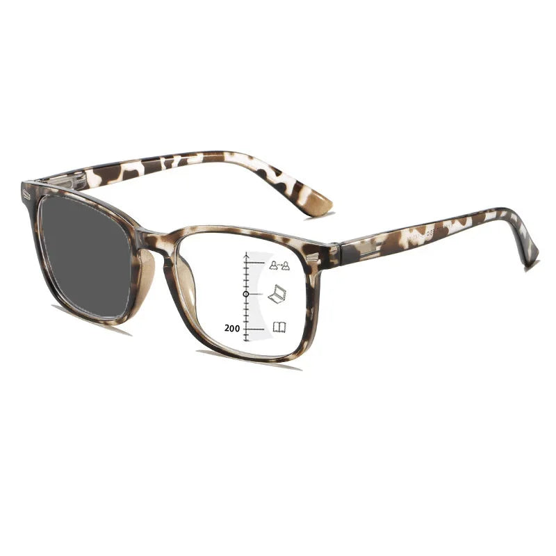 Intelligent Color Changing Near Far Sight Glasses High Definition Eye Protection Photochromic Goggle Uinsex Multifocal Eyeglass