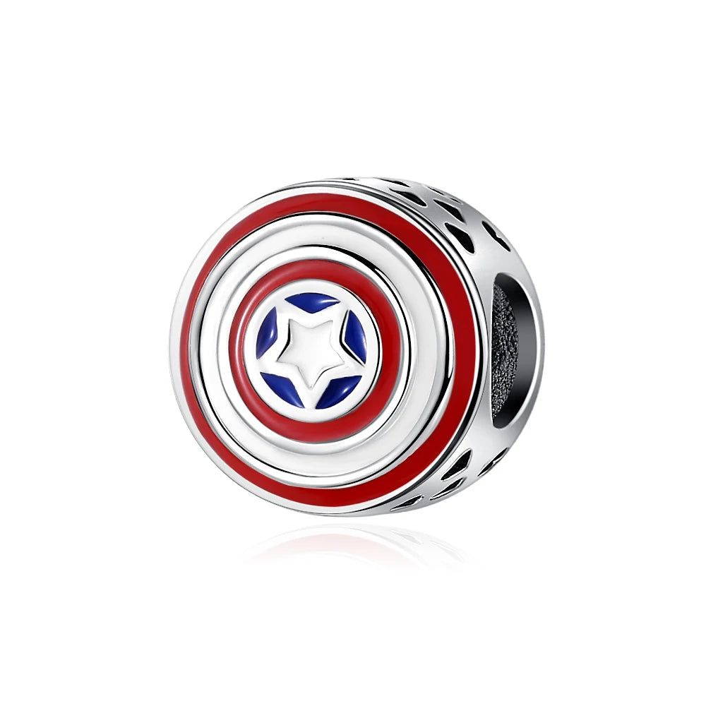925 Sterling Silver Cute Cartoon Shield Soldier Stickey Charm Beads Animal & Character Charms DIY Jewelry Gift for Her