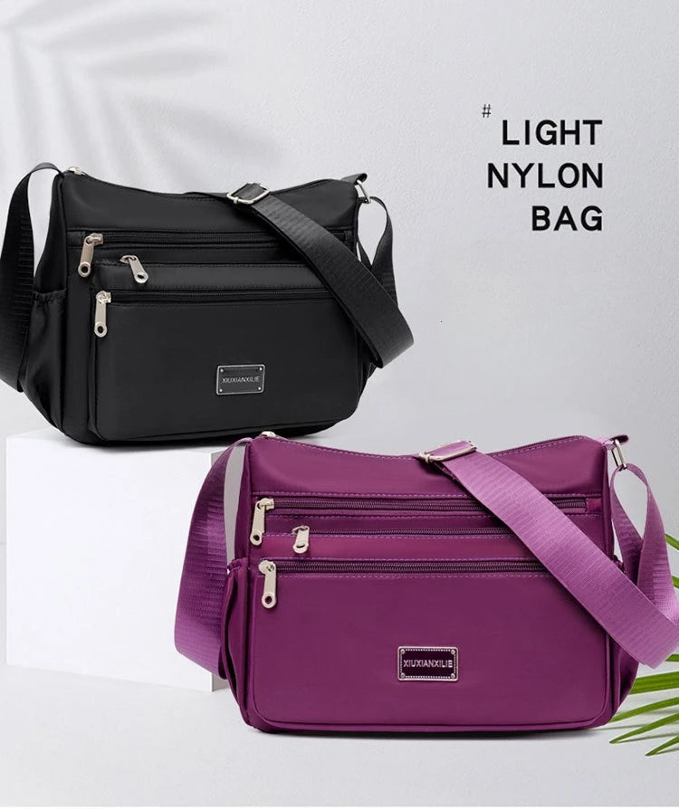 2025 Bag Women's Large Capacity Shoulder Bag Waterproof and Wear Resistant Multi Pocket Commuter Leisure Outdoor Crossbody Bag