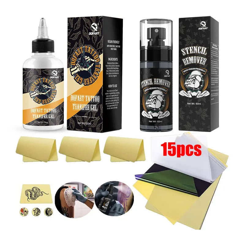DQFART Tattoo Transfer Remover Spray Kit - Professional Correction Solution for Mistakes Safe Easy To Use for Beginners Artists