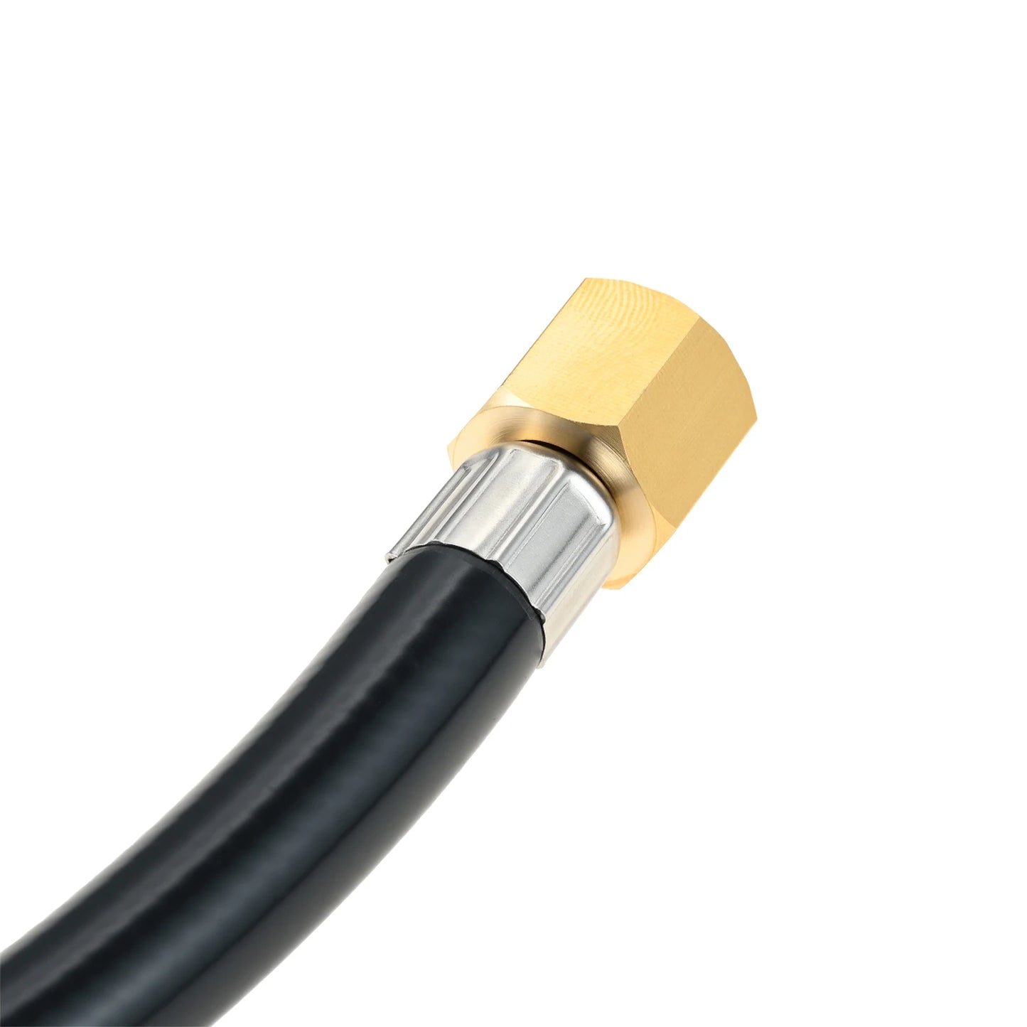 5FT Propane Hose Extension RV Quick Connect Gas Line for Grill/Heater/Fire Pit with 3/8-inch Swivel Female Flare Brass Fittings