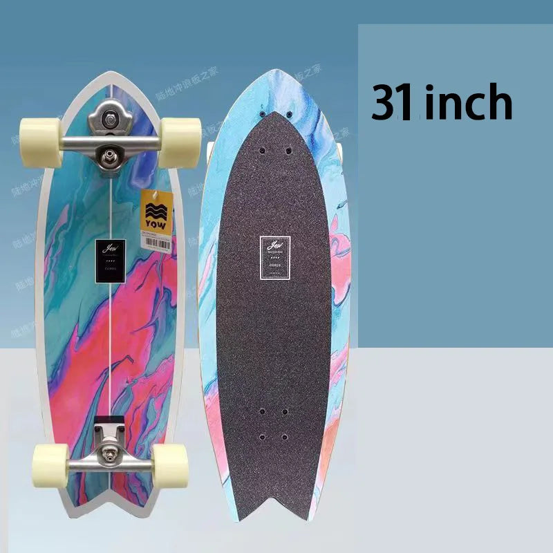 land surf YOW skateboard longboards whole kits good quality spring system branded with trucks wheels bearings and tool