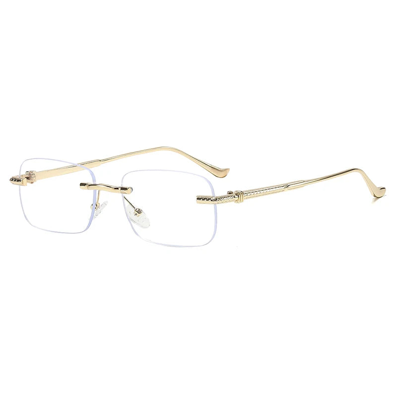 Rimless Sunglasses Rectangle Fashion Popular Women Men Shades Small Square Sun Glasses For Female male Summer Traveling Oculos