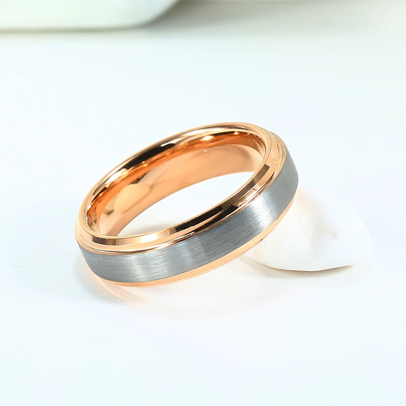 Brazil Russian Hot Sale Men's Tungsten Wedding Band Ring for Women 6mm Metal Jewelry USA 7 to 13