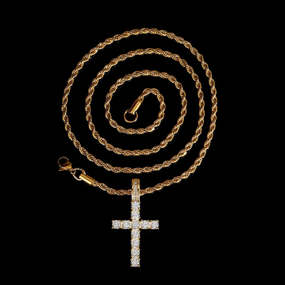 Hip Hop Exquisite Jewelry Iced Out Cross Pendant Quality Sparkling Men and Women Styles Dispatch on Behalf Wholesale